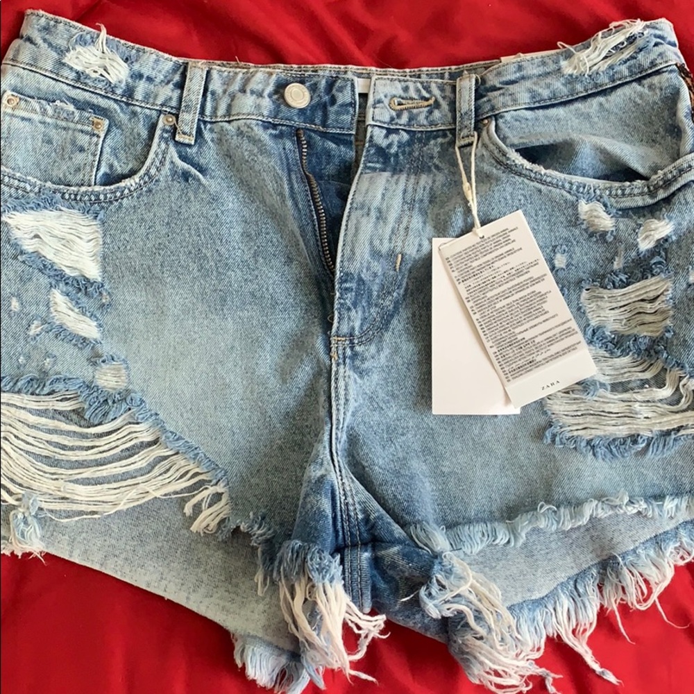 Zara destroyed shorts